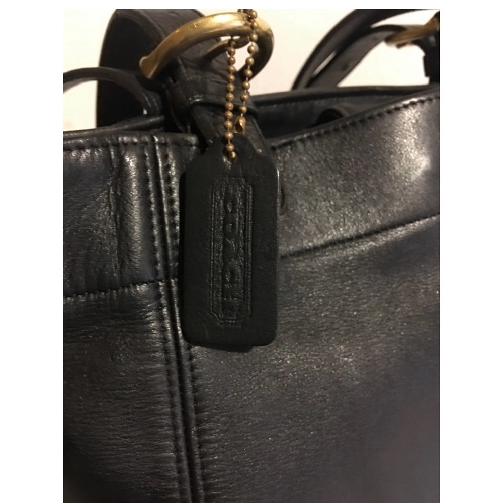 Coach vintage black leather shoulder handbag - Picture 11 of 11